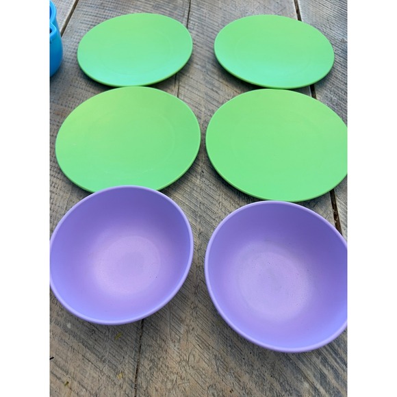 Green Toys Play Kitchen Set Kids OS Multicolor Excellent 17pc Cookware Tableware - Picture 2 of 11